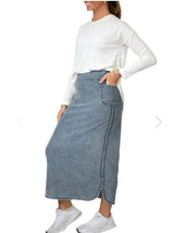 Flex Denim Maxi Skirt