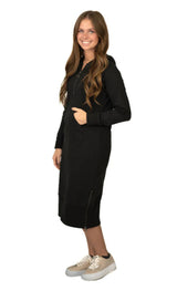 Zip Neck Sweatshirt Dress