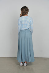 Point Linen Panel Skirt