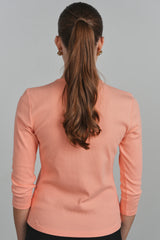 Point 3/4 Sleeve V Neck Tee