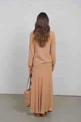 Point Linen Straight Skirt