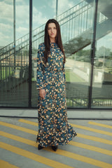 Printed Button  Shirt Dress