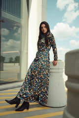 Printed Button  Shirt Dress