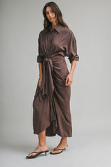 Tencel Dress Front Tie