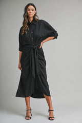 Tencel Dress Front Tie