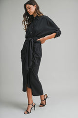 Tencel Dress Front Tie