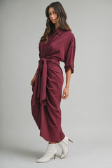 Tencel Dress Front Tie