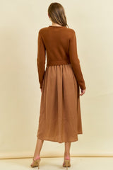 31D Ribbed Mocha Dress