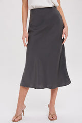 153 Satin Midi Skirt