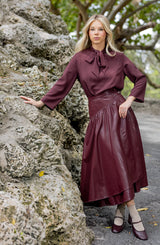 Leather Wrap Skirt