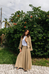 Metallic bloom Jacket Tan