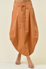 Side Tuck Midi Skirt