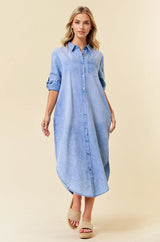 Roll Tab 3/4 Sleeve Dress