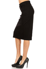9174A Denim Skirt Black