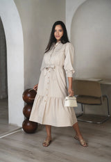 Utility Beige Button Down