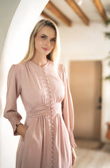 Rose Button Down Dress