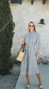 Blue Plaid Dress