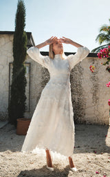 Lace White Hi-Low Dress