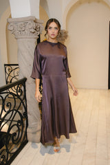 Crushed Satin Dress