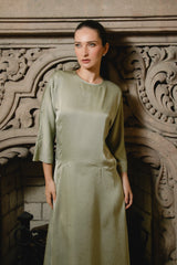 Crushed Satin Dress
