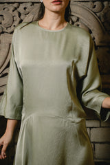 Crushed Satin Dress