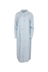 Point Striped Linen Dress