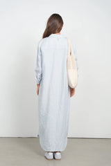 Point Striped Linen Dress