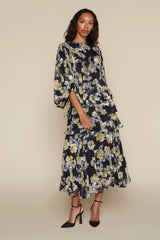 Capri Dress Noir Bloom