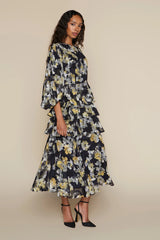 Capri Dress Noir Bloom