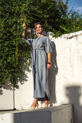 Puff Sleeve Denim Dress Tencil