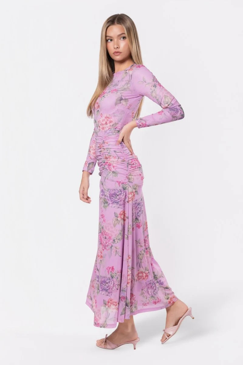 pink and green maxi dress Juliana Dress (Pink/Green) M