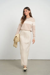 Point Brushed Straight Skirt