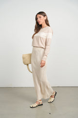 Point Brushed Straight Skirt