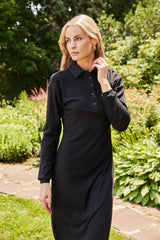 Natasha Dress - Black, fabric detail