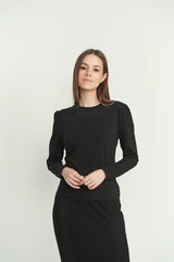 Point Puff Sleeve Crew Tee