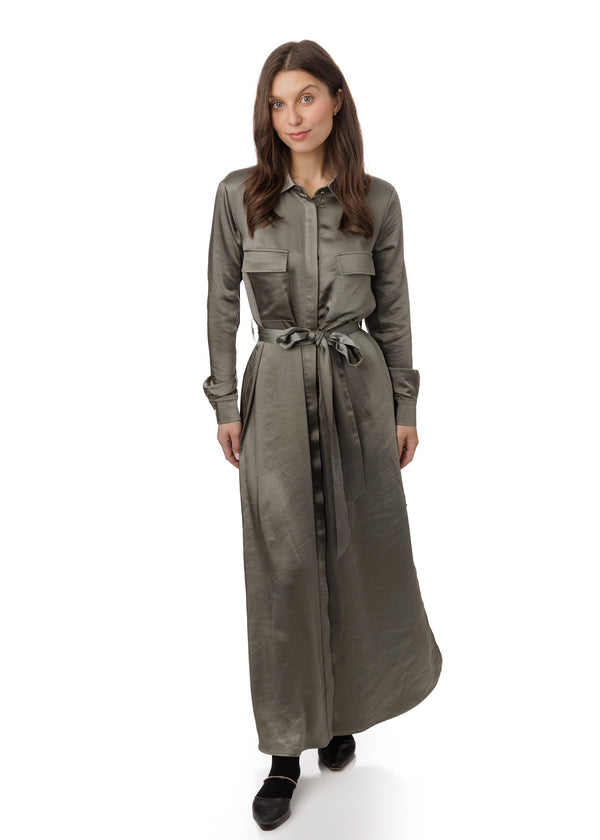 216D-B Olive Shirtdress