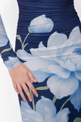 Alia Dress Navy Ground