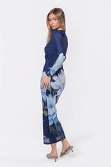 Alia Dress Navy Ground