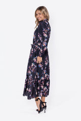 Connie Dress Black Flower