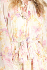 Botanical Chiffon Maxi Dress