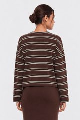 Elka Top - Brown Black detail