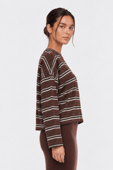 Elka Top - Brown Black detail