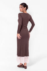Kelson Dress - Brown detail