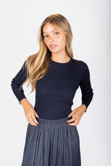 Lila Top Navy