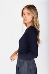 Lila Top Navy