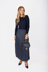 Lila Top Navy