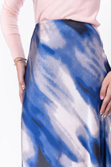 Lisa Skirt Ivory/Blue
