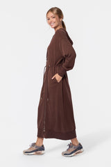 Mina Dress 50 - Dark Brown detail