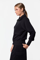 Mina Zip Up Jacket Black