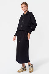 Mina Zip Up Jacket Black